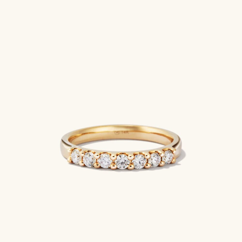Mejuri bold diamond half eternity ring